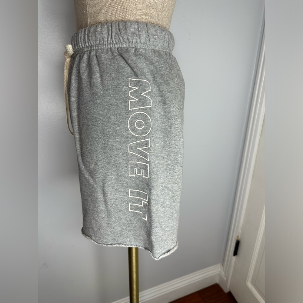 Mother The Bender Sweat Shorts featuring a "Move It" graphic on the leg